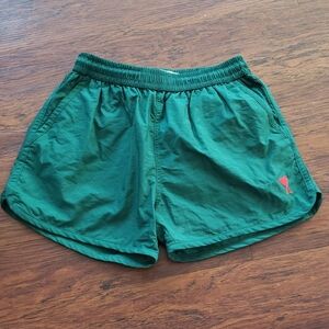 Ami Paris Alexandre Mattiussi Green Athletic Shorts Size XS